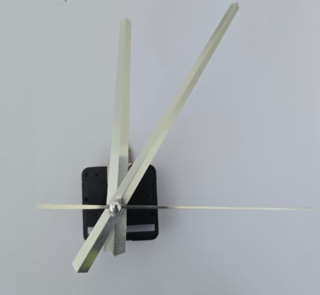 Clock mechanism with Long handles Silver 1079 1
