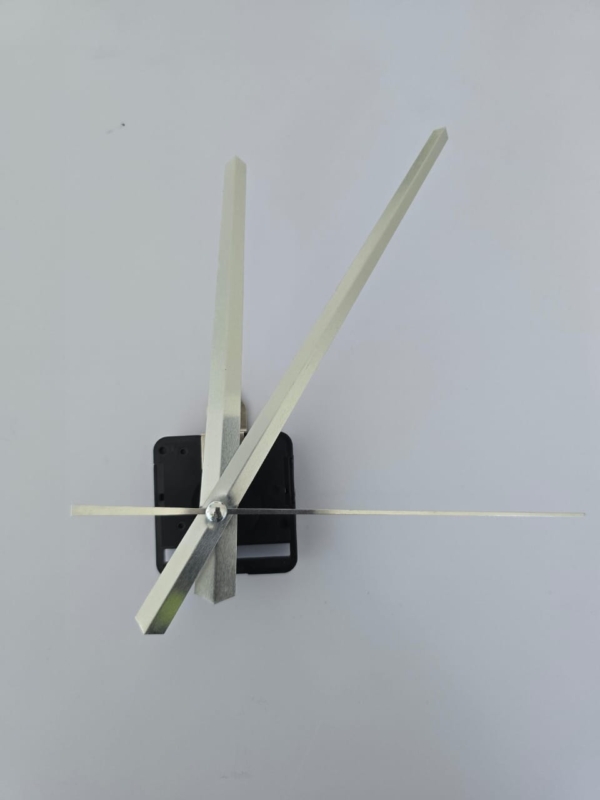 Clock mechanism with Long handles Silver 1079 1