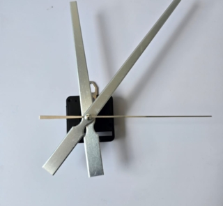 Clock mechanism with Long handles Silver 1081 1