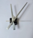 Clock mechanism with Long handles Silver 1081 1