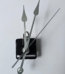 Clock mechanism with Long handles Silver 1153 1