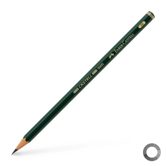 Faber Castell 9000 graphite pencil- 2B - Image 1