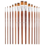 Flat Paint Brush Set 12pcs -  W10 - Image 2