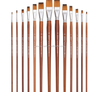 Flat Paint Brush Set 12pcs W10 1