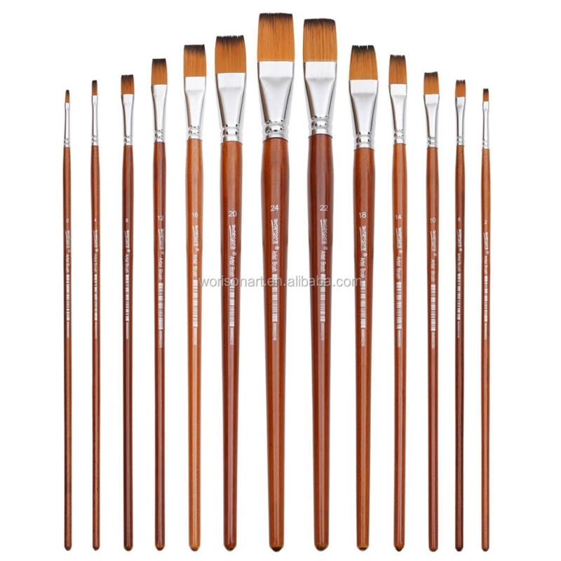 Flat Paint Brush Set 12pcs W10 1