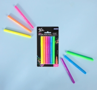 Fluoro Acrylic Paint Pens Fine Tip Signature 6pc 2
