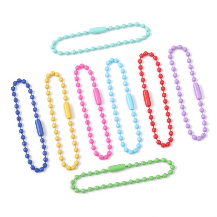 Frame Mold Plastic Coloured Ball Bead Chain - XC6285-1 - 10pcs per pack - Image 2