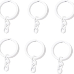 Coloured Keyrings Cream 20pcs