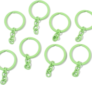 Keychain Ring Green 20pcs