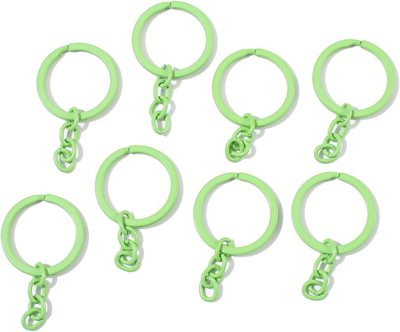 Keychain Ring Green 20pcs Coloured Keyrings Green 20pcs - Image 1
