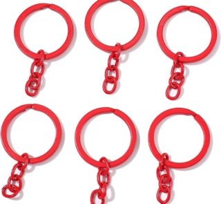 Keychain Ring Red 20pcs