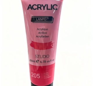 Lanpo Acrylic Paint 200mls Scarlet