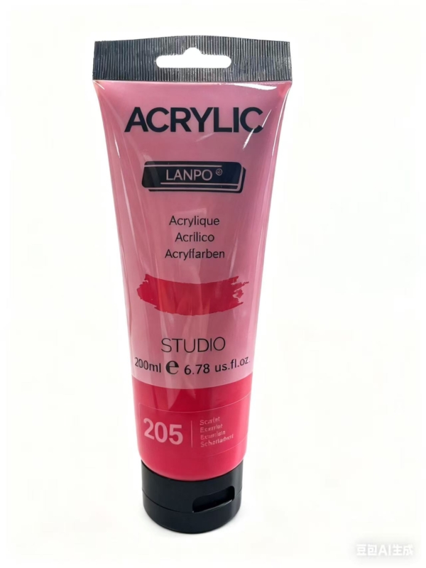 Lanpo Acrylic Paint 200mls Scarlet