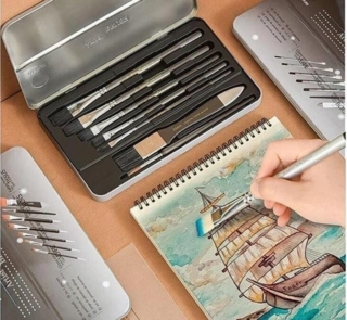 MX 003 Premium Tin Paint Brush Set 8pcs 2