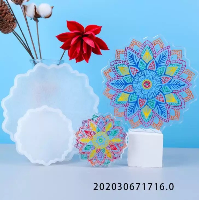 Mandala Coaster Silicone Mold - LS-14 (SMALL SIZE) - Image 1