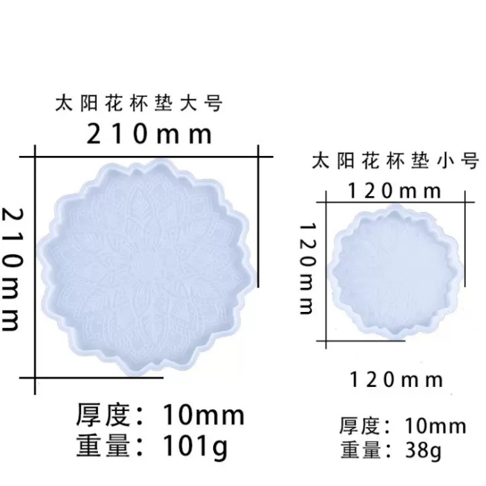 Mandala Coaster Silicone Mold - LS-14 (SMALL SIZE) - Image 2