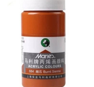 Maries Acrylic paint 300ml Burnt Sienns 2