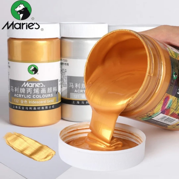 Marie's Acrylic Paint 300ml Gold - Image 1