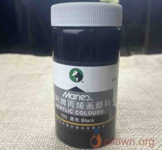 Maries Acrylic paint 300ml ivory black 2
