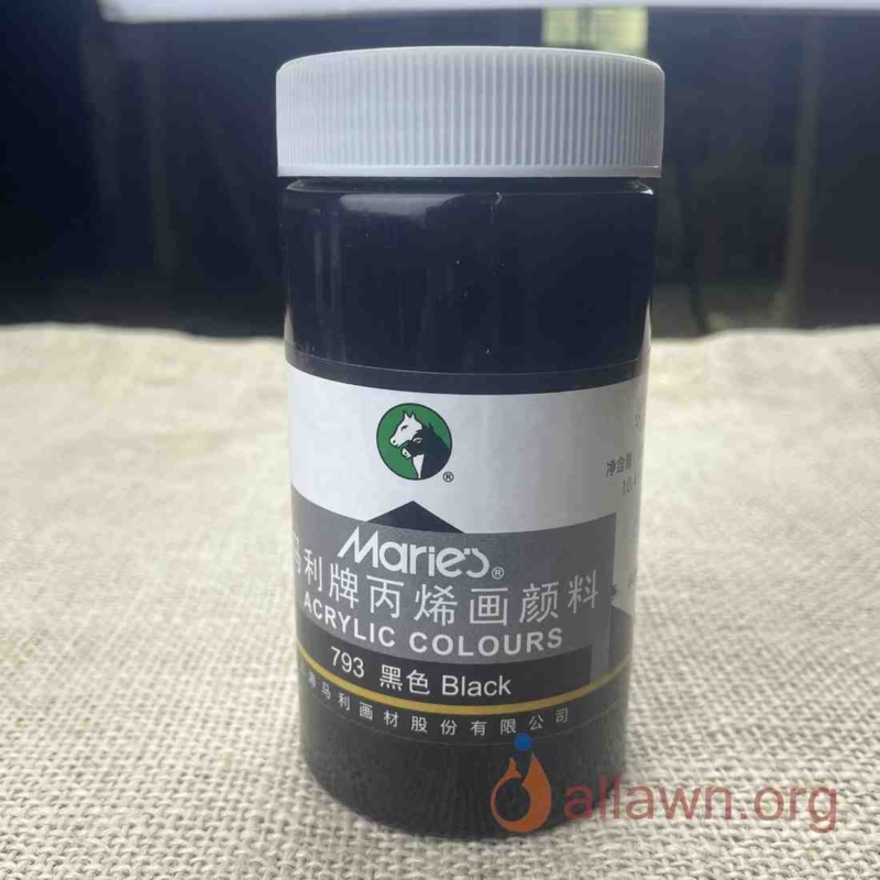 Maries Acrylic paint 300ml ivory black 2