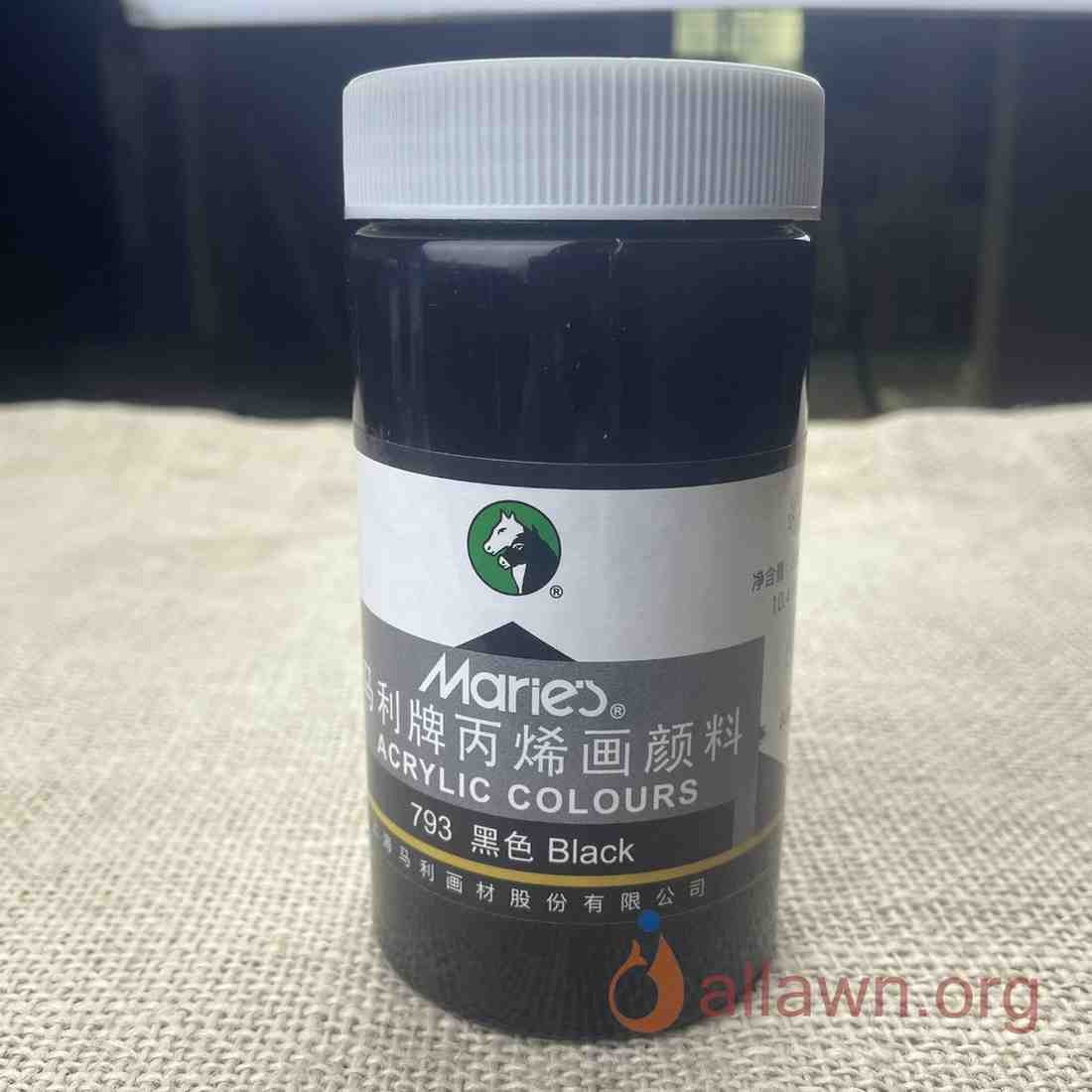 Marie's Acrylic paint 300ml -ivory black 2 Marie’s Acrylic Paint 300ml Ivory Black