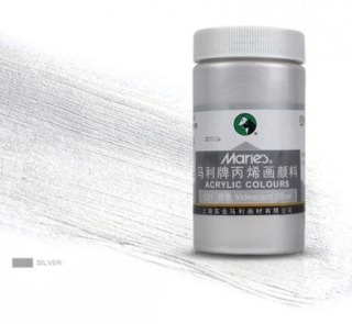 Maries Acrylic paint 300ml silver 1