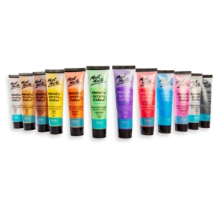 Metallic Acrylic Colour Paint Set Signature 12pc x 36ml 2
