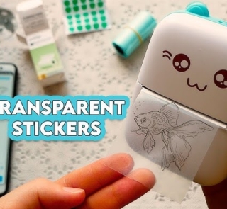 Mini printer clear paper sticker roll 3