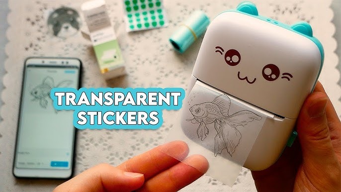 Mini printer clear paper sticker roll 3