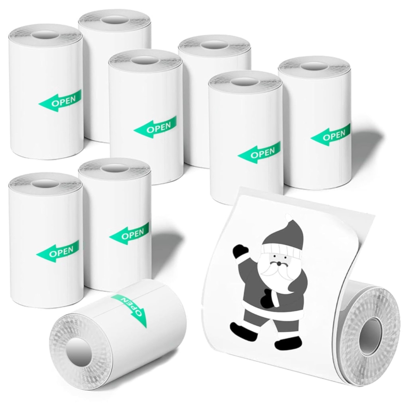 Mini printer white paper sticker roll 2