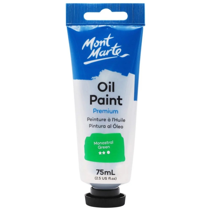 Oil Paint Premium 75ml Tube - Monastral Green - Image 1