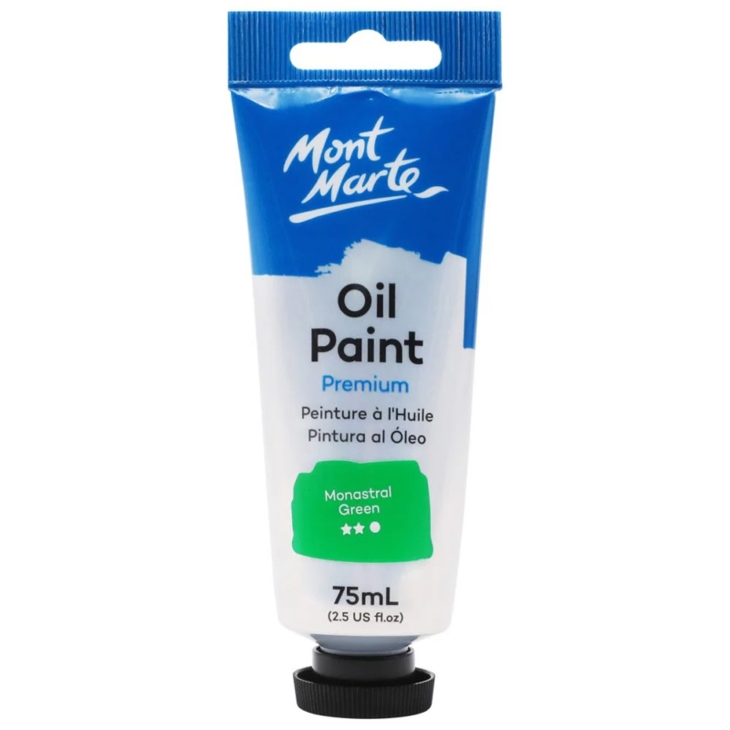 Oil Paint Premium 75ml Tube Monastral Green