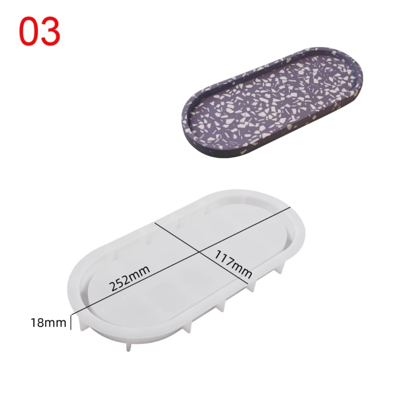 Oval Tray Silicone Mold BK 39 1
