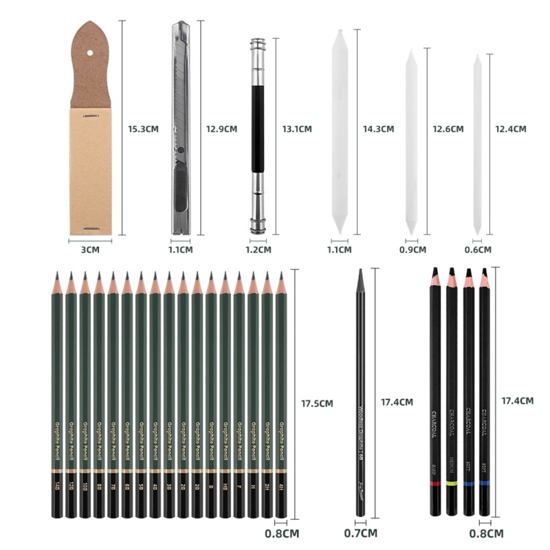 Professional Sketching Drawing Art Tool Kit With Sketch Pad 3