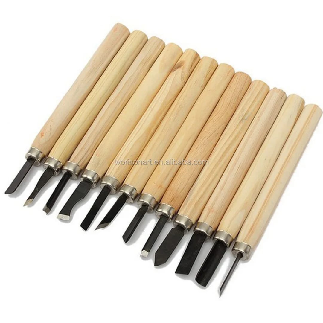 Wood Sculpting Tools 12pcs 1 Wood Sculpting Tool set 12pcs - Image 1