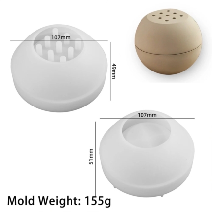 Incense Burner Silicone Mold with lid -XC423-90