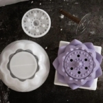 Flower Shaped Incense Burner With Lid Silicone Mold XC423-92 - Image 2