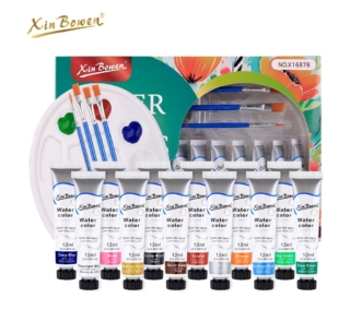 Xinbowen Watercolour Paint set with Palette tray and brushes 1