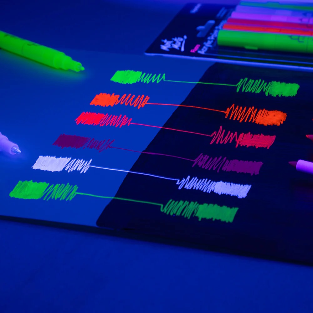 affordable Fluoro Acrylic Paint Pens Fine Tip Signature 6pc Fluoro Acrylic Paint Pens Fine Tip Signature 6pc - Image 3
