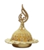 metallic incense burner with lid gold