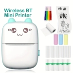 Mini Printer With Sticker Rolls