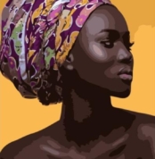paint by number african lady