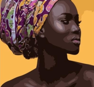 paint by number african lady
