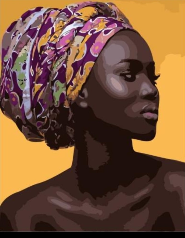paint by number african lady