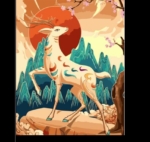Paint By Numbers- Antelope- 30 by 30cm -JK315