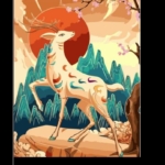 Paint By Numbers- Antelope- 30 by 30cm -JK315