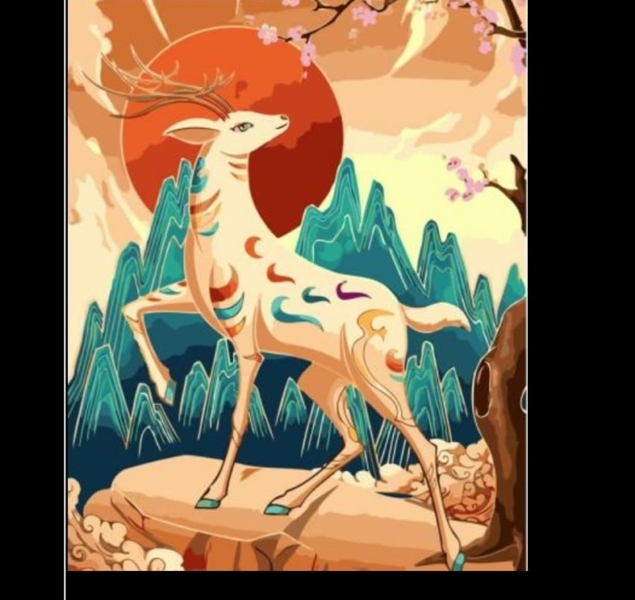 Paint By Numbers- Antelope- 30 by 30cm -JK315 - Image 1
