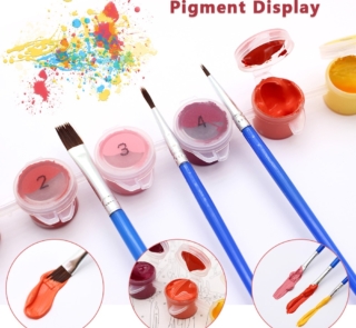 paint by number colours and brushes 1