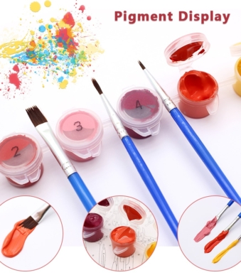 paint by number colours and brushes 1