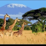 Paint By Numbers- Giraffe- 20 by 30cm -JK308